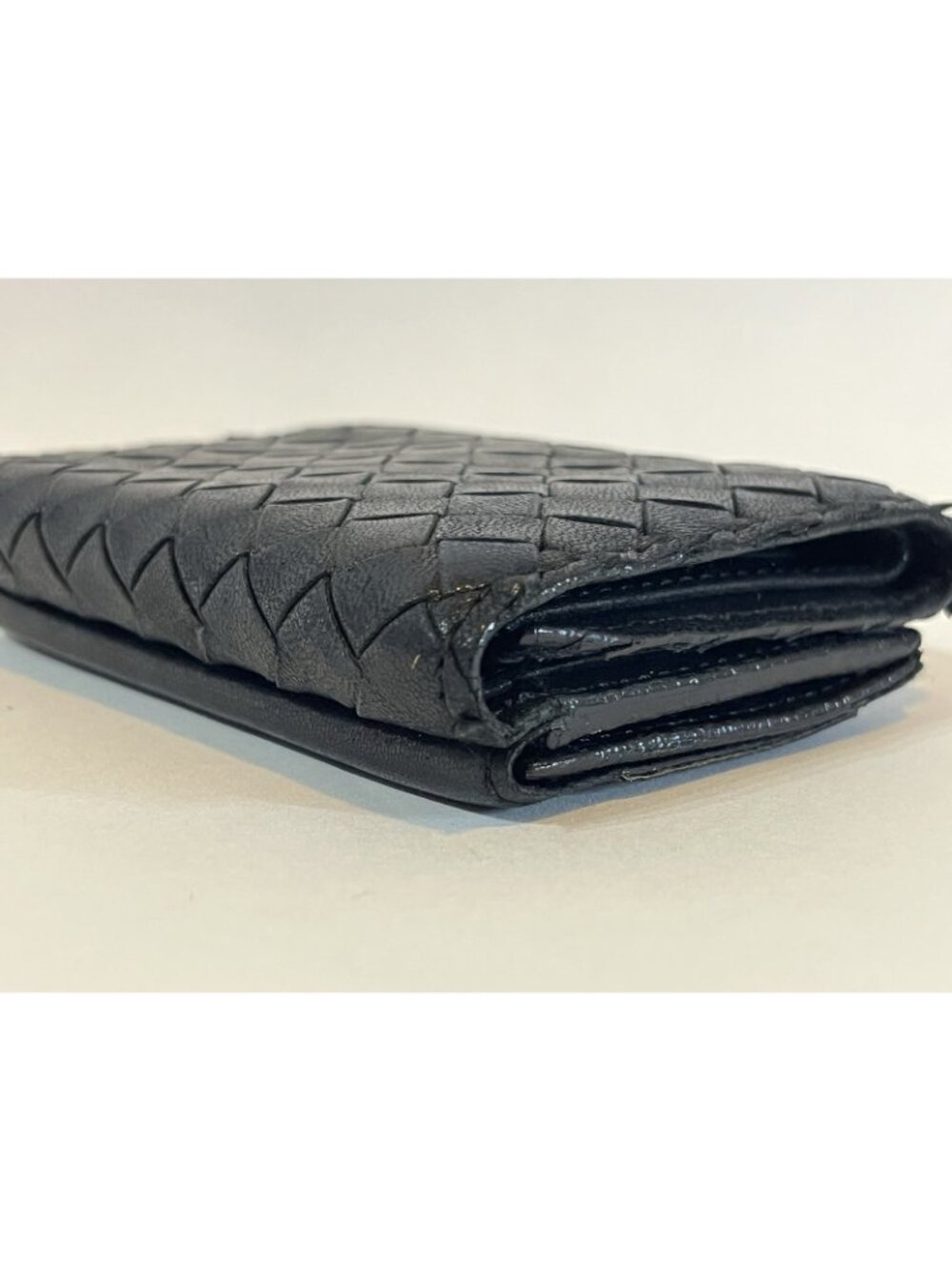 Vintage Bottega Veneta Black Intrecciato Snap Wallet Authentic 🇮🇹 - Picture 3 of 15